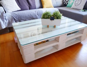 Idea decoración mesa con palet de madera